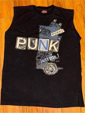 Vintage Tribal Gear Grunge Punk Anarchy Rare Tank top